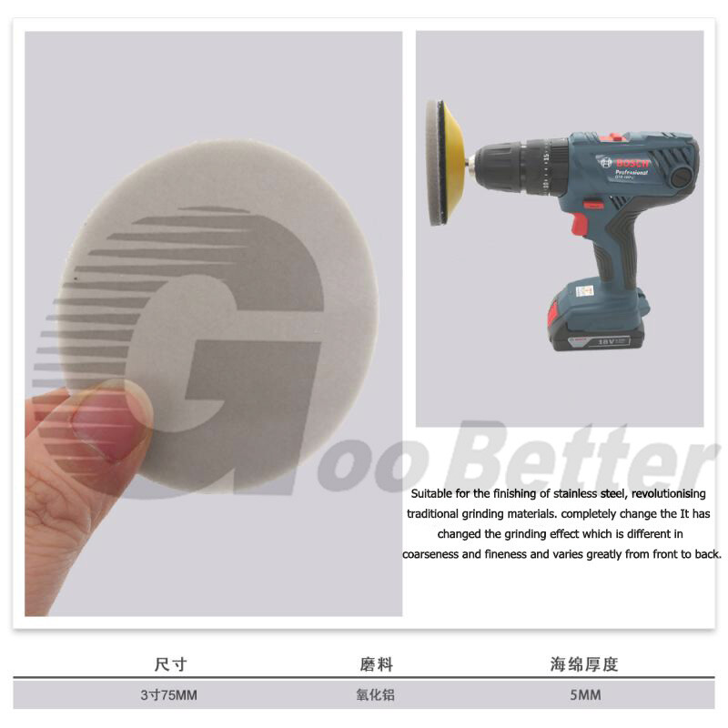 3″ 75mm Wet & Dry Foam Sanding Disc Hook Loop Sponge Sandpaper 320 – 8000 Grit