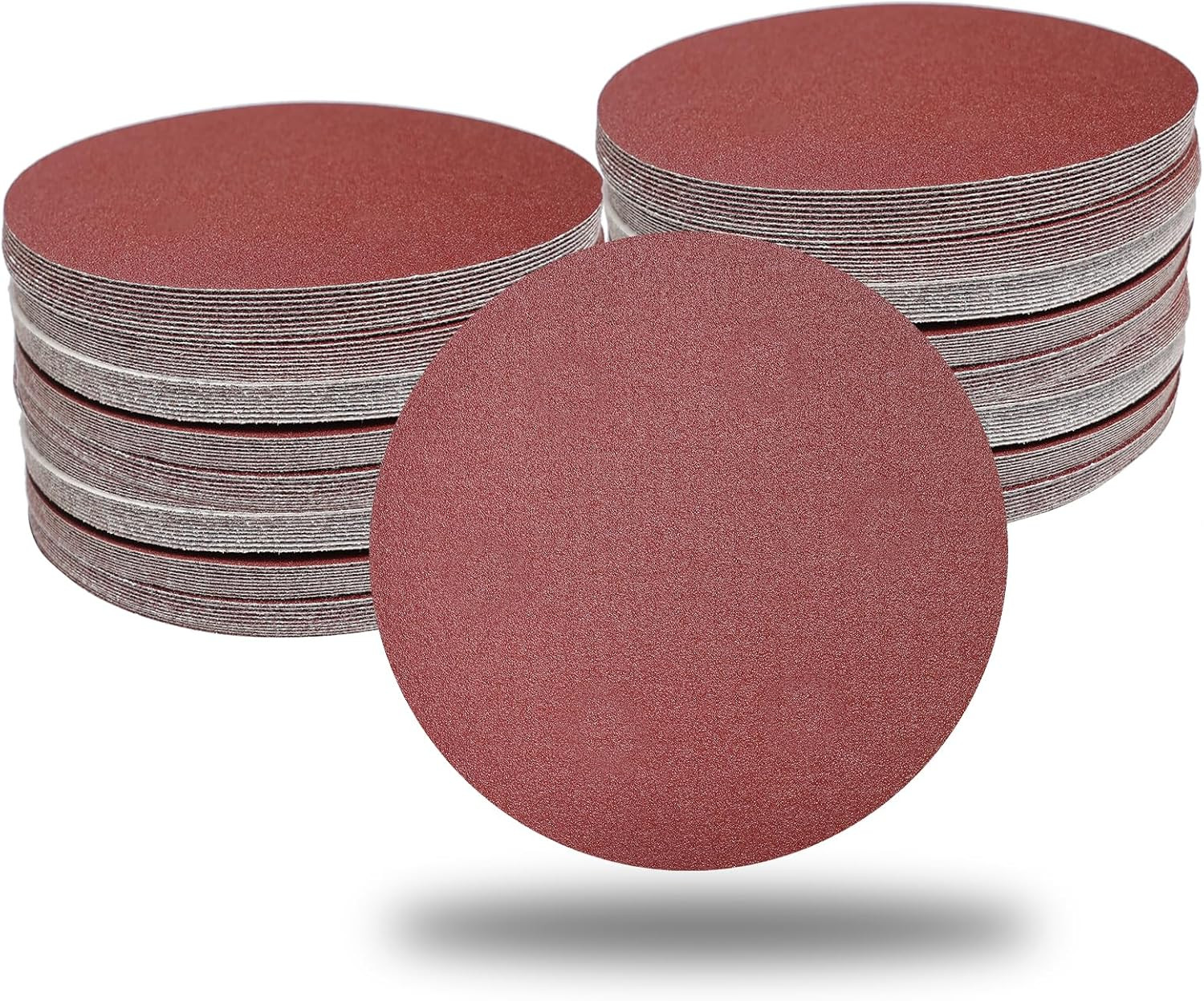 Tonmp 100 PCS 6 Inch No Hole Hook and Loop Sanding Disc Set- 60 80 120 240 400