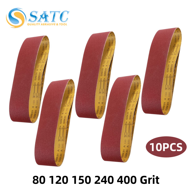 10-Pack 4×36 inch Aluminum Oxide Sanding Belts 80-400 Grit Belt Sander Paper