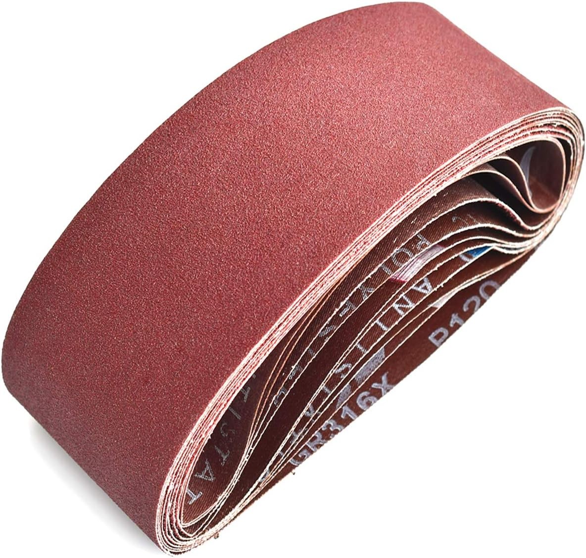 4 x 21 Inch Aluminum Oxide Sanding Belts, 2 Each of 4×21 inch