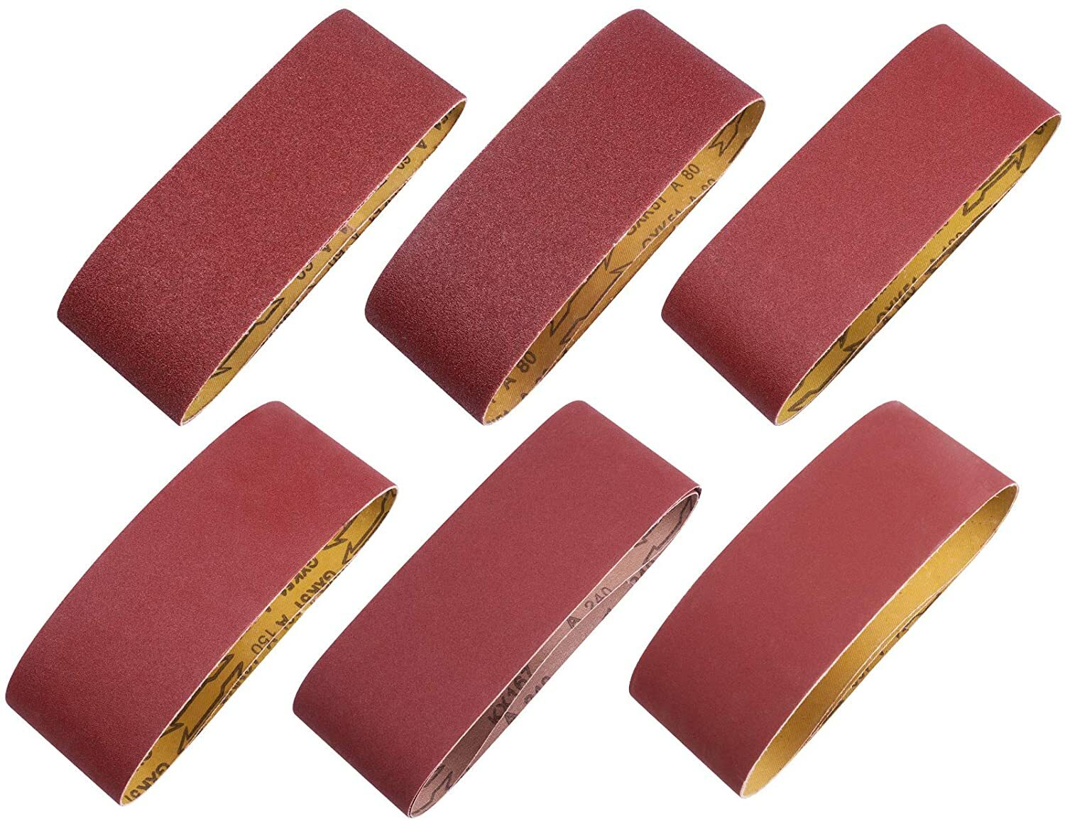 SATC 12PCS 4″x24″ A/O Sanding Belts P60-400 Sanderpaper for Metal/Wood Polishing