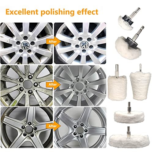 pcs Buffing Wheel for Drill,Buffing Pad Polishing Wheel Kits,Wheel Shaped 6