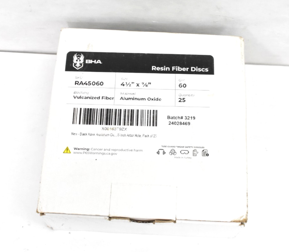 BHA Aluminum Oxide Resin Fiber Sanding & Grinding Discs 25 Pack 4-1/2″ Dia