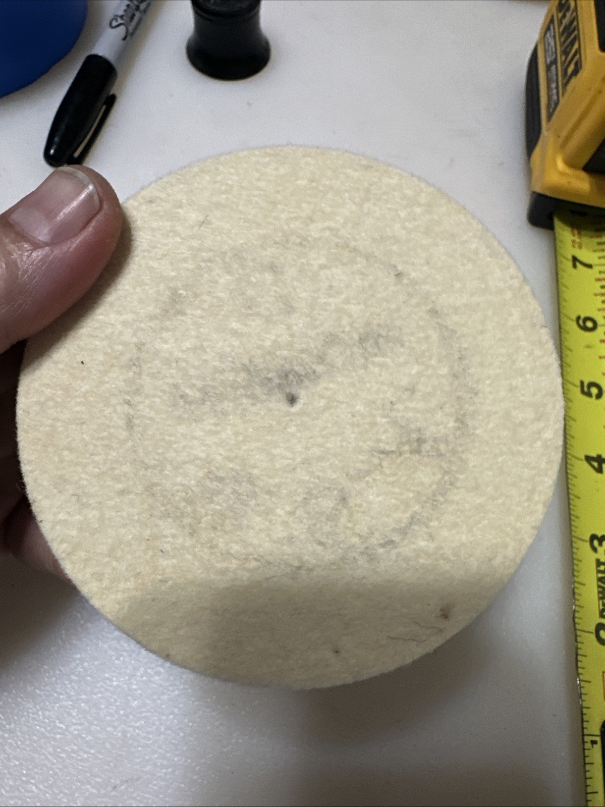 4” X 5/8” Wide Buff Felt Pad, 1 Quantity High Quality Medium Hard Made In USA