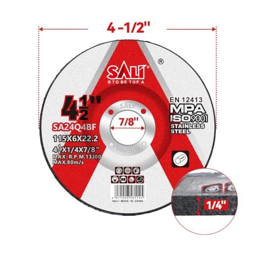 Pack 4-1/2 Inch Grinding Wheels for Angle Grinder, Aluminum Oxide Grinding 10
