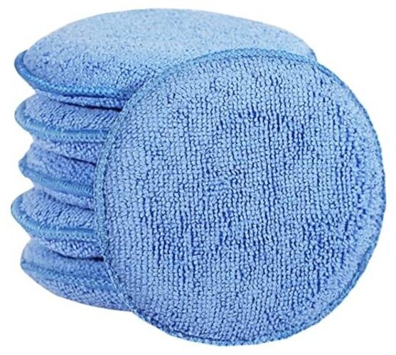 FONAROLL Microfiber Wax Applicator Pads, Car Wax Applicator, Buffing & Blue