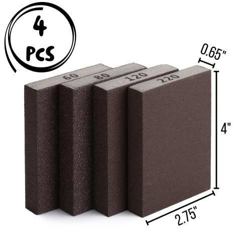 4 Pack Washable Sanding Sponge Assortment
