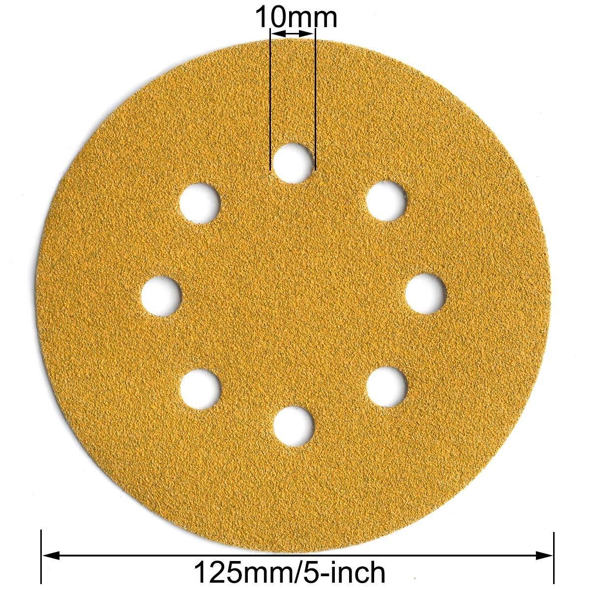 5-Inch Hook and Loop Sanding Discs – 50 Pack, 100 Grit for Professionals