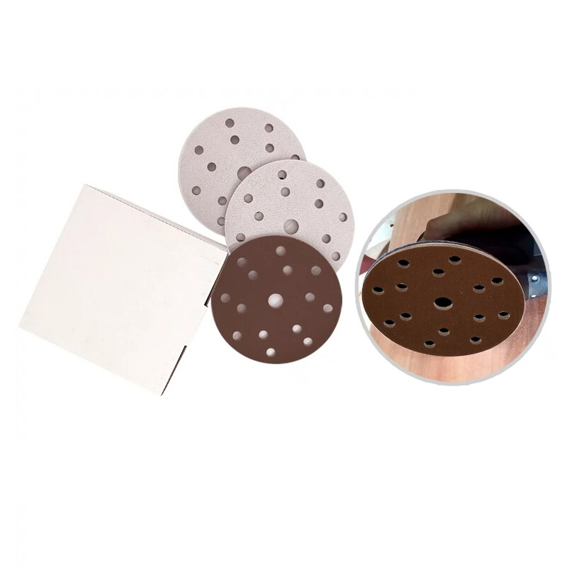 6″ 150mm 15 Hole Wet And Dry Sponge Red Sandpaper Sanding Disc 300-2000 Grit