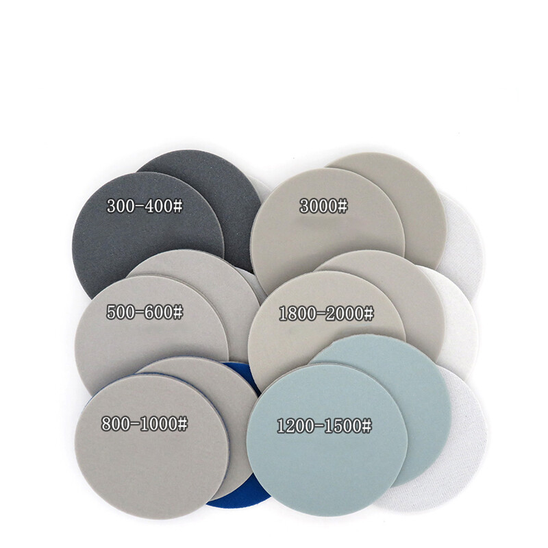 25 – 150mm Foam Sponge Discs Sanding Orbital Hook Loop Sandpaper Pads 300 – 3000