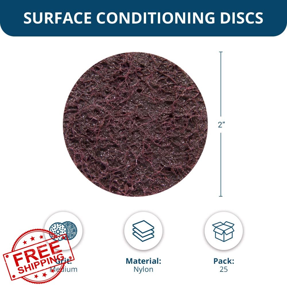 Benchmark Abrasives 2″ Sanding Discs Medium 25 Pack
