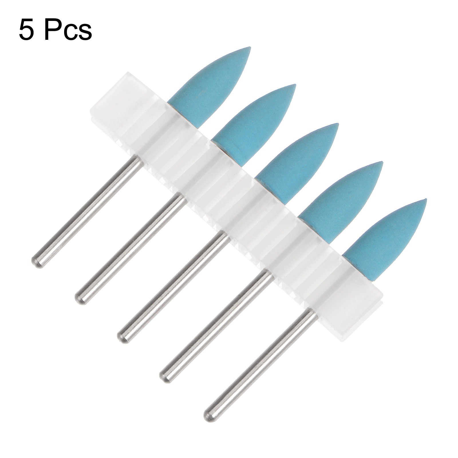 5pcs Rubber Polishing Bit Buffing Wheels 2000 Grit 6mm Tapered Grinding Head