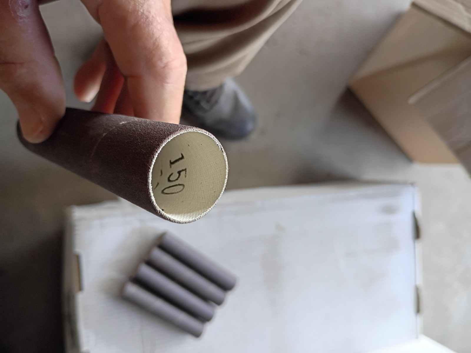 1″ X 5 1/2″ Sanding Sleeves..150 Grit.. Aluminum Oxide..Spiral Bound.. HERMES