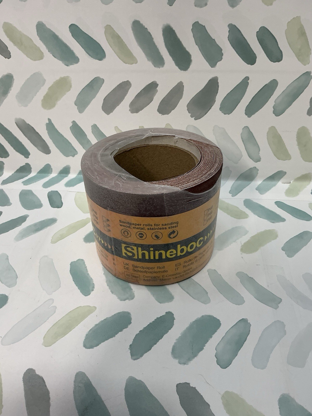 180 Grit Sandpaper Roll, 3-2/3” Wide, 11 Yard For Sanding Wood, Metal, Stainless