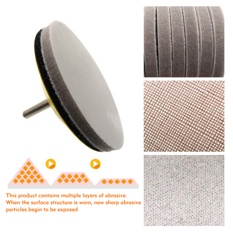 2″50mm – 3″75mm Sanding Mesh Discs Hook Loop Soft Sanding Pad 320-8000 Grit