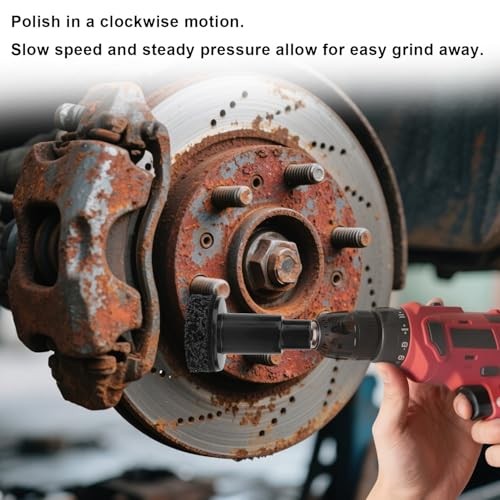Wheel Hub Cleaning Kit, Car Brake Hub Cleaning Tool with Black style+gloves