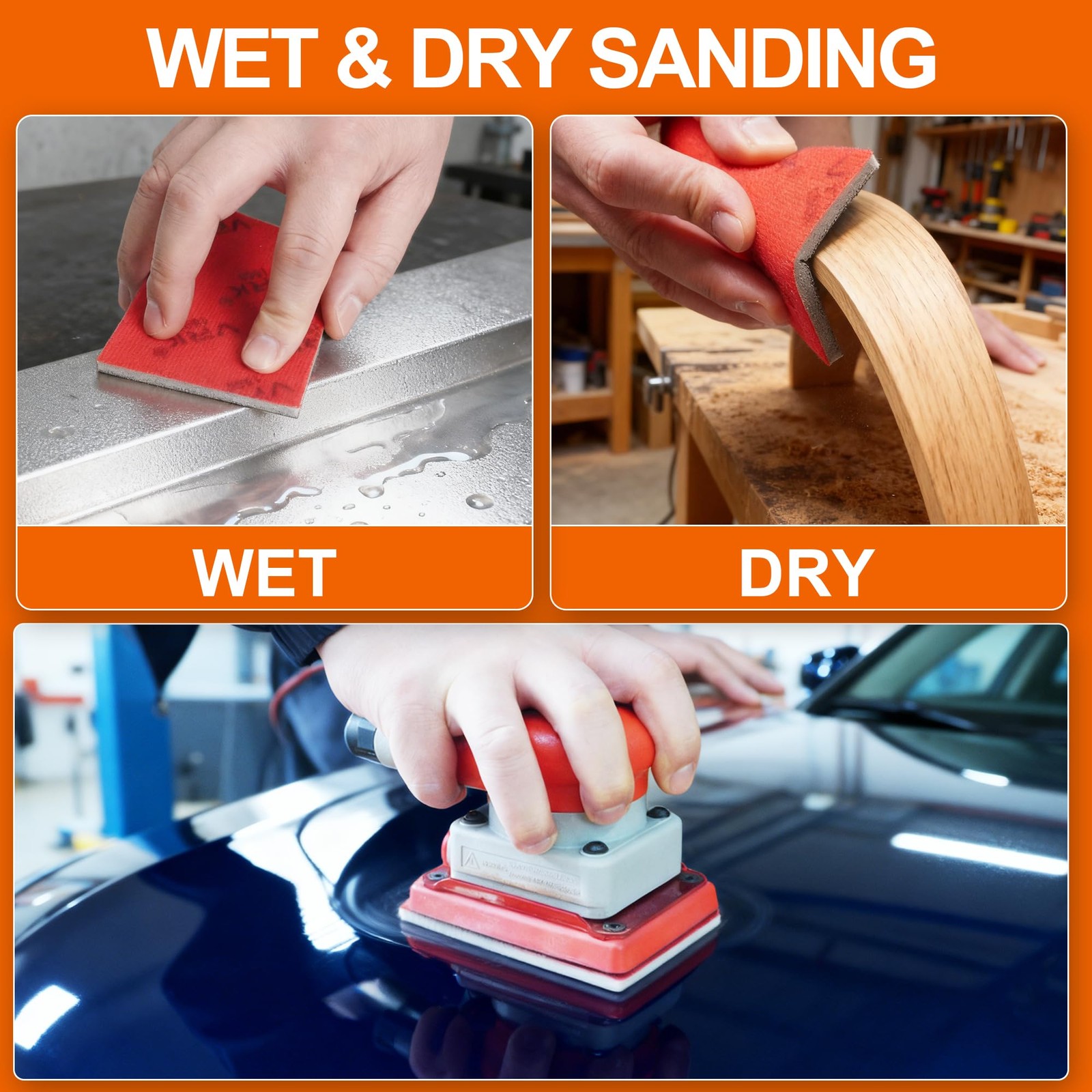 28 PCS 1803000 Grit Sanding Sponge Ultra Fine Wet Dry Soft Foam Hand Block