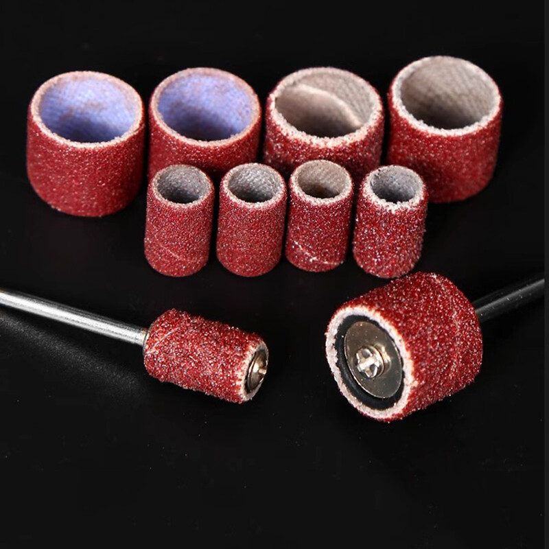 6.4/12.5mm Sanding Bands Drum Sleeves 80-600 Grit for Dremel Nail File Manicure