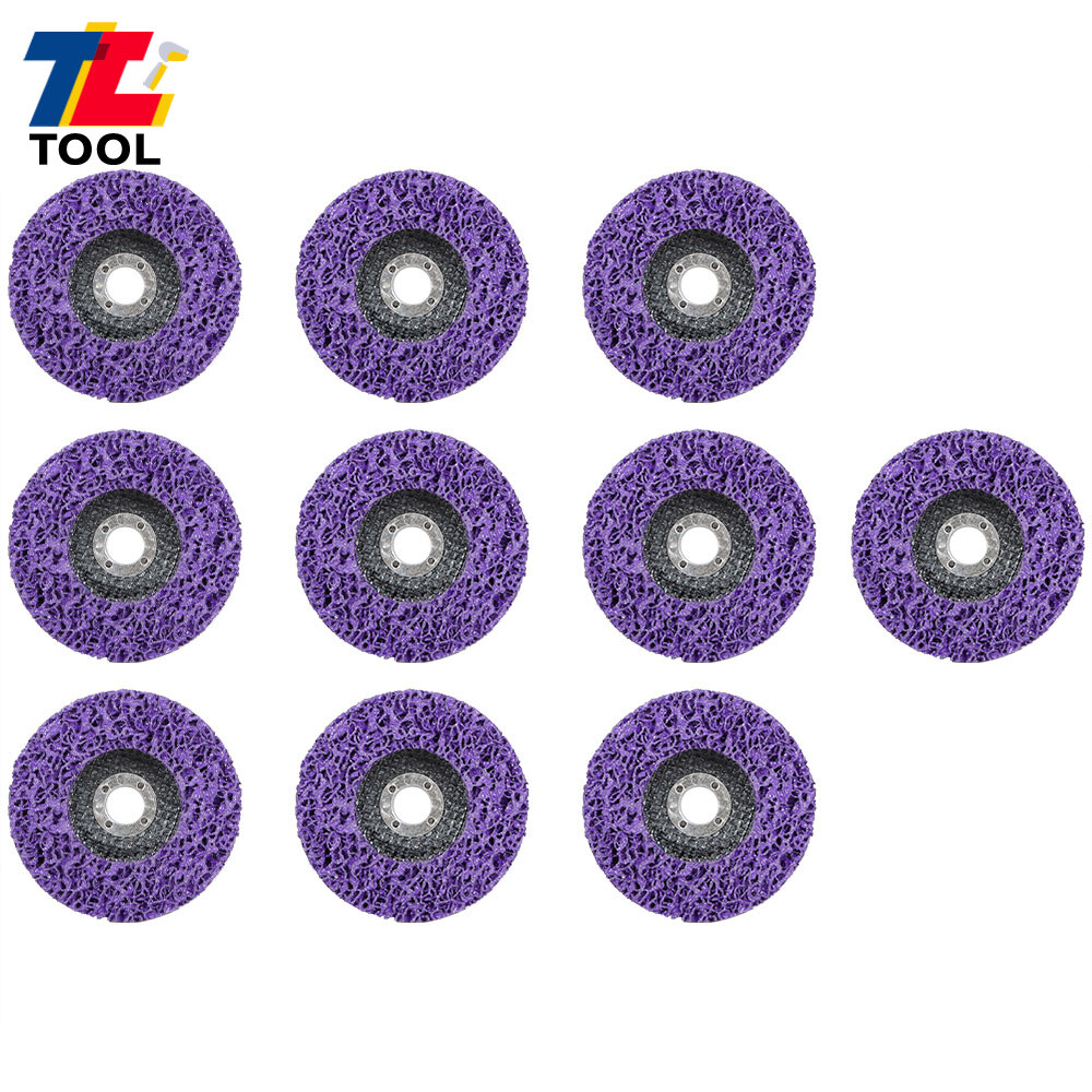 10-Pack 4″ x 5/8″ Strip Discs Stripping Wheel For Angle Grinders Purple
