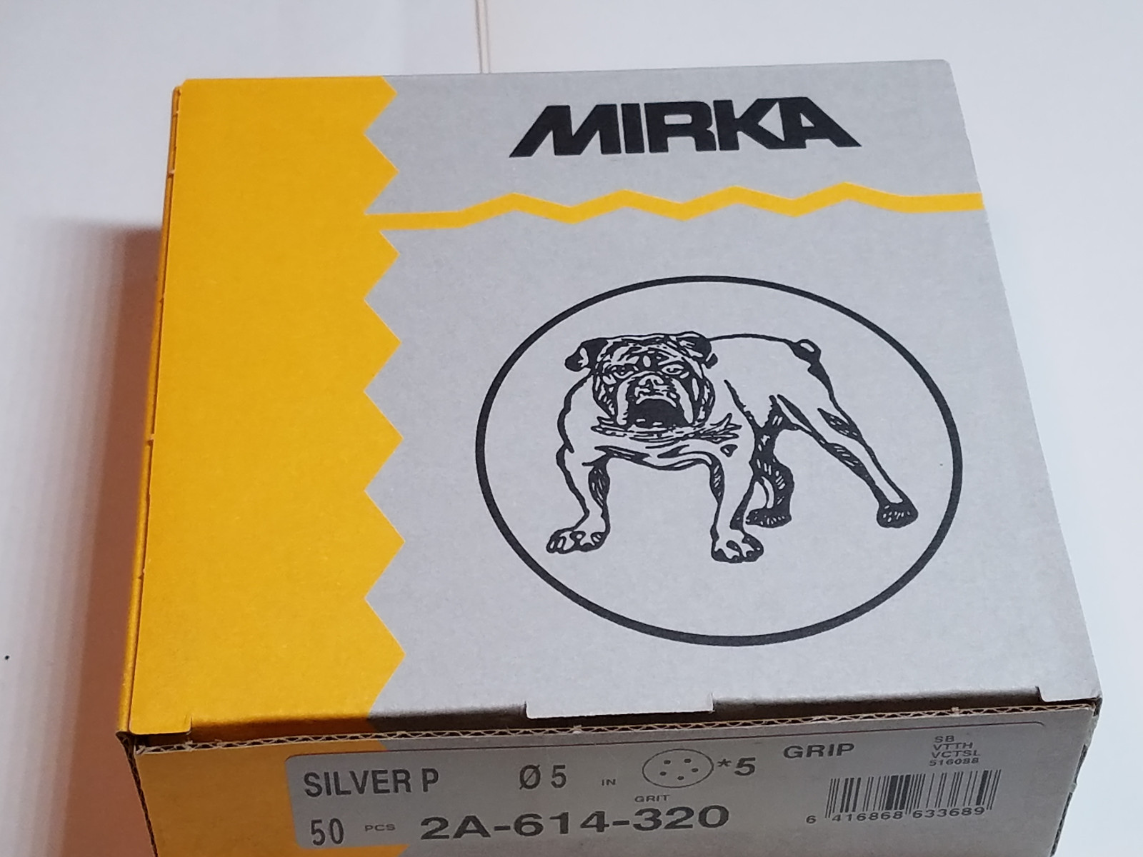 Mirka 320 Grit Sandpaper Discs Hook & Loop Back 50 Sanding Discs 5 Hole 5 Inch