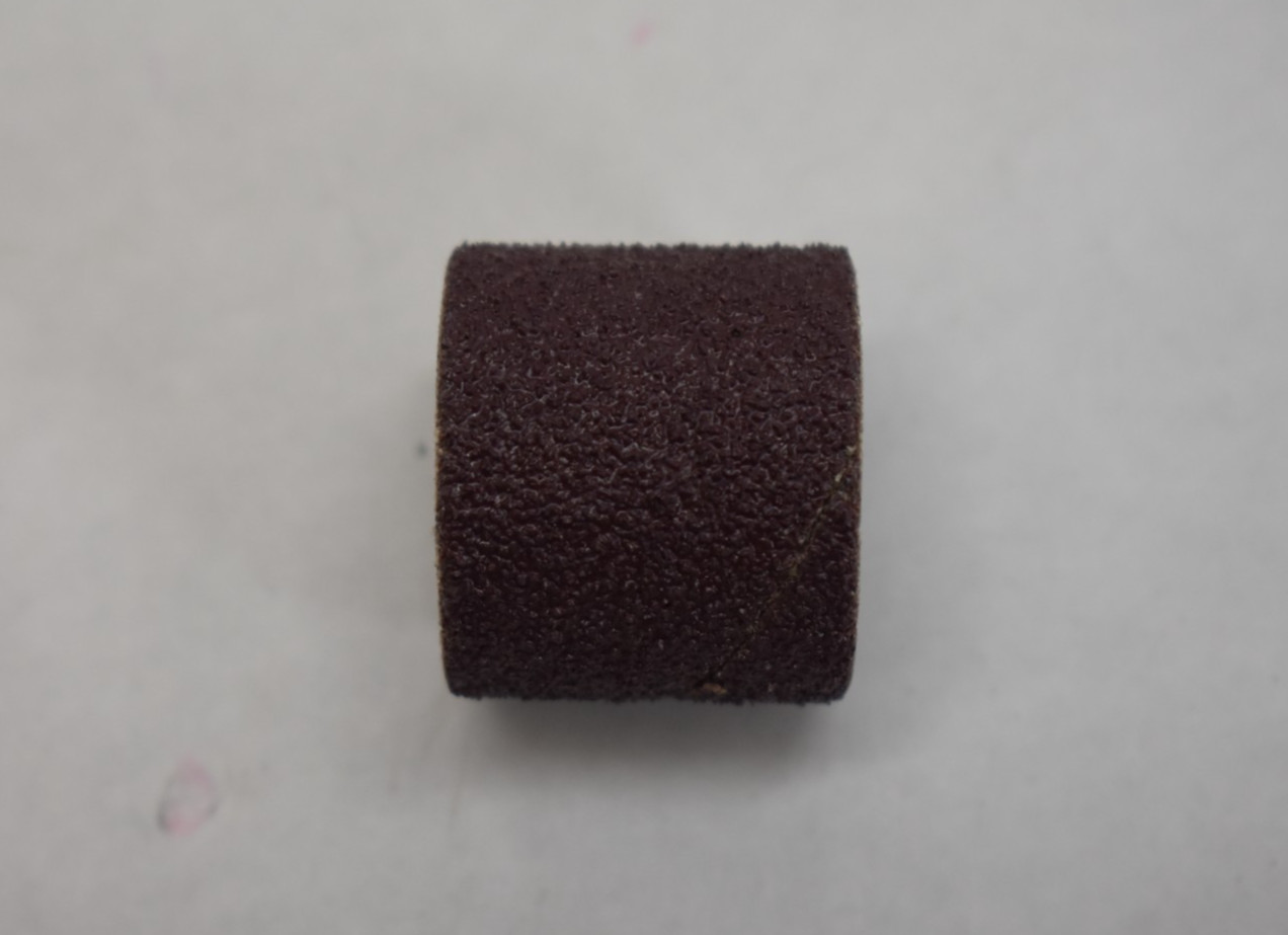 Lot of 20 Aluminum Oxide Spiral Bands No Lap Sanding Sleeves 1″ x 1″ 50-AO-RB