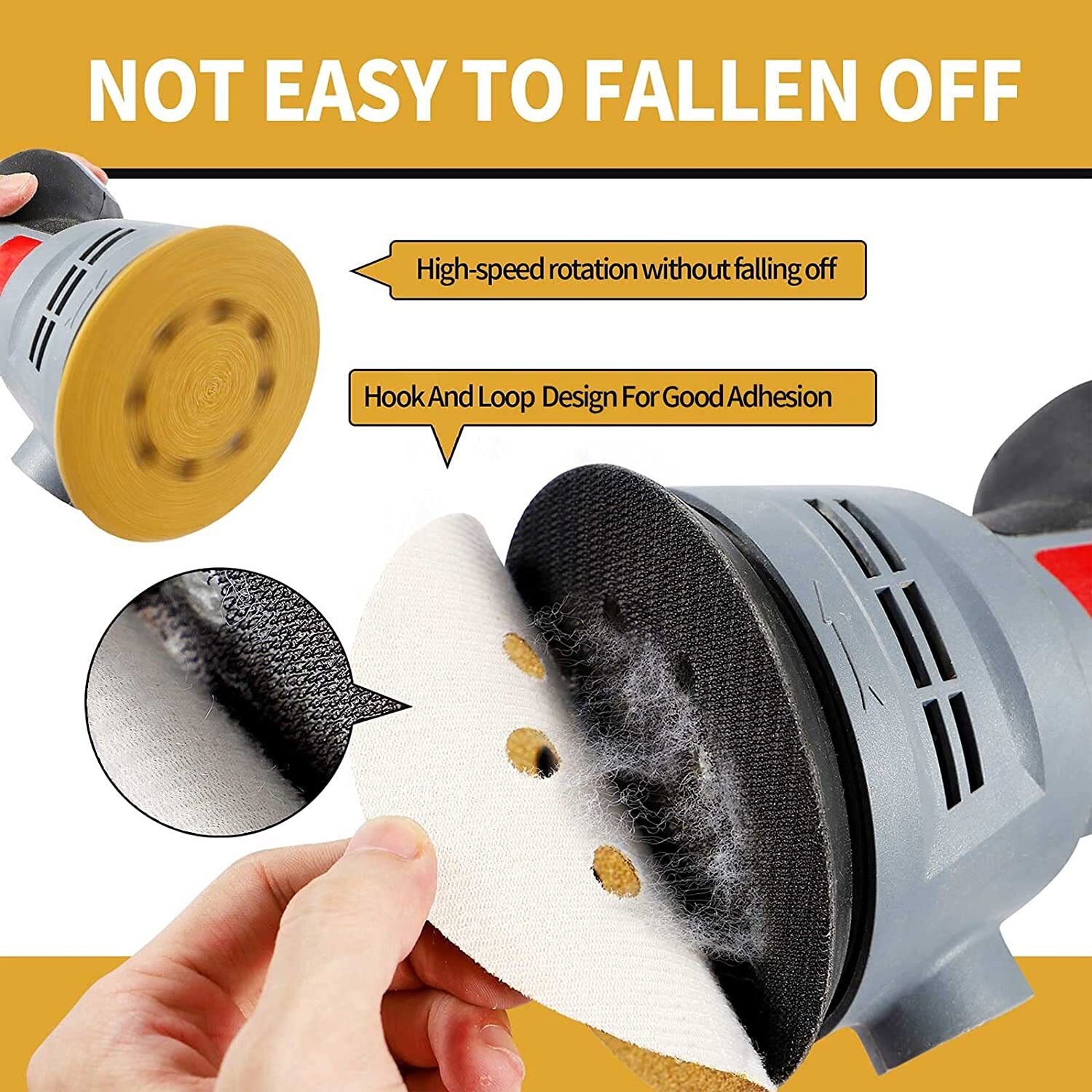 105PCS 5 Inch Hook Loop Sanding Discs 60-400 Grit Pads for Random Orbital Sander
