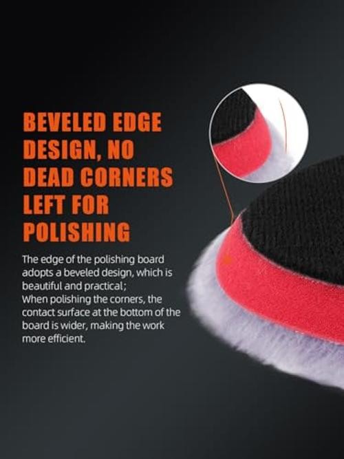 Wool Buffing Polishing Pads, 3Pcs 5″ (125mm) Coarse Medium 5 inch (125mm)