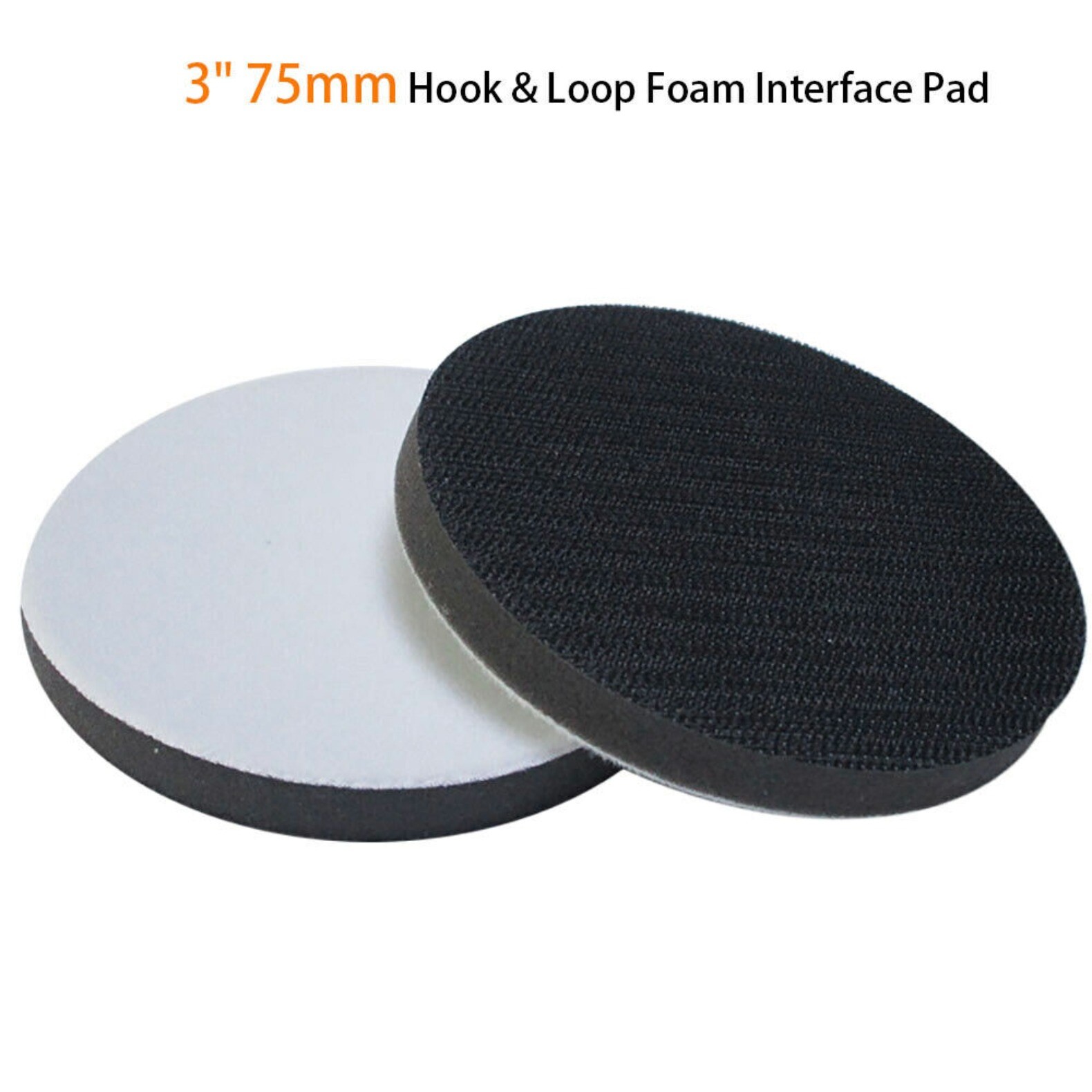 3 in Hook & Loop Sponge Foam Interface Buffer Backing Pad 75mm Sanding Polishing