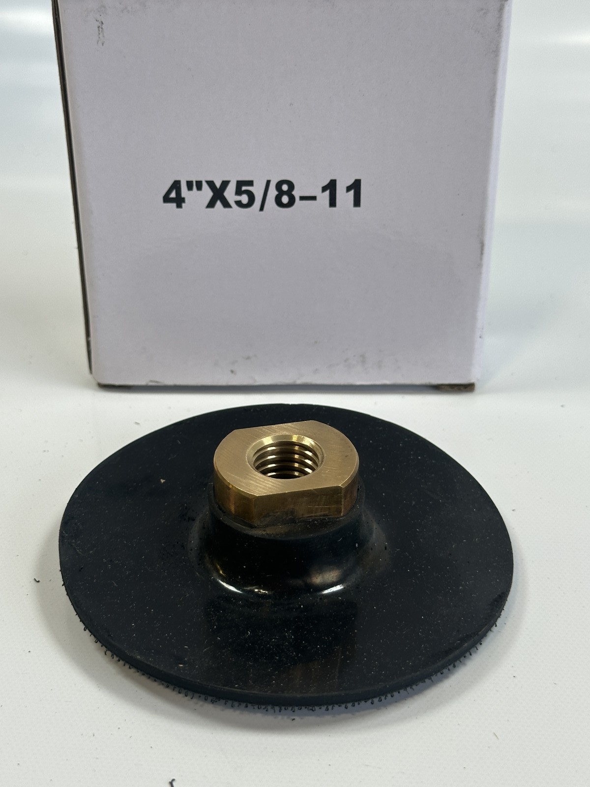 4″ Rubber Backer Pad Hook & Loop 5/8″-11 Thread (LOT OF 3)