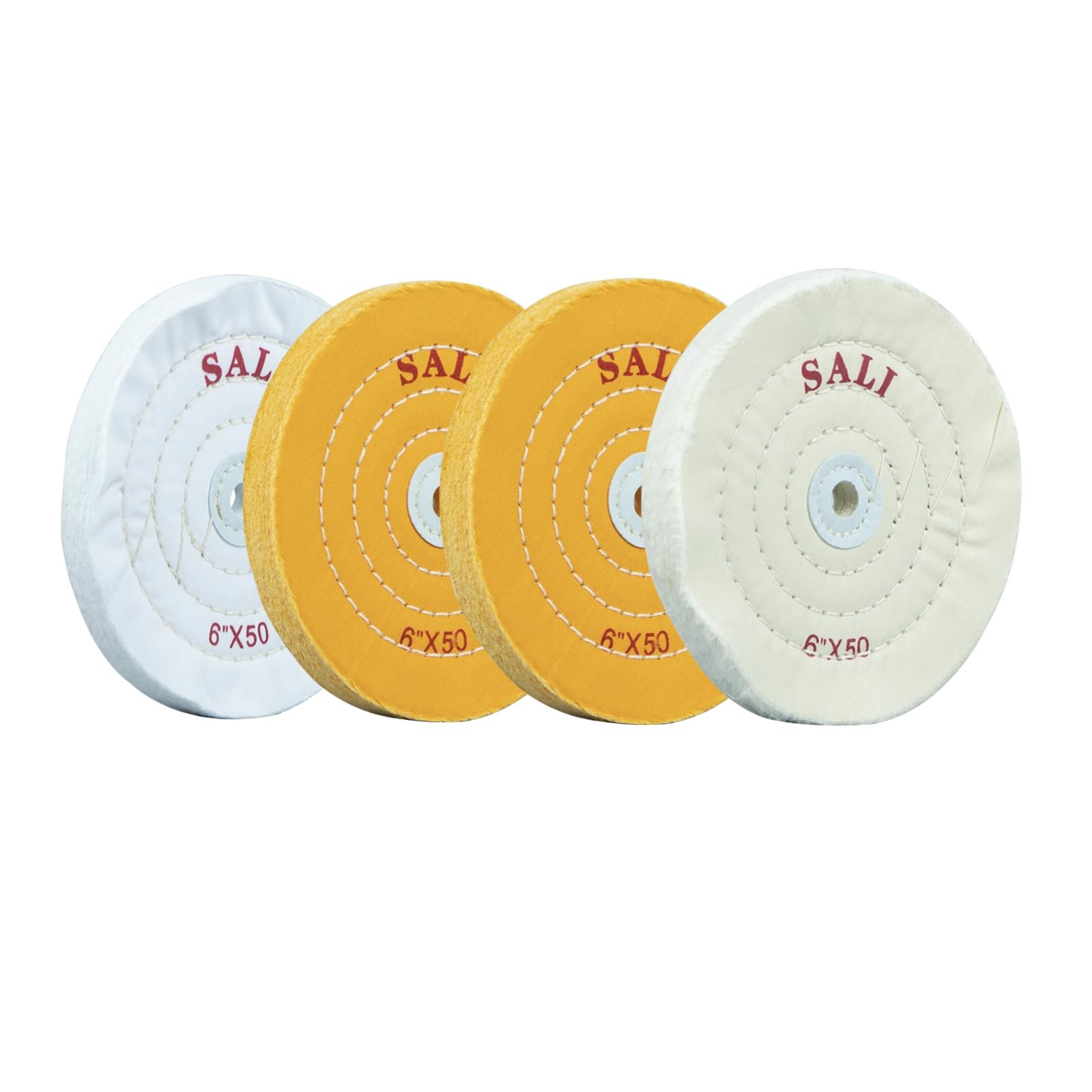 SALI 4 Pack Polishing Wheel for Bench Grinder Buffing Wheel 6 Inch 2 Yellow C…