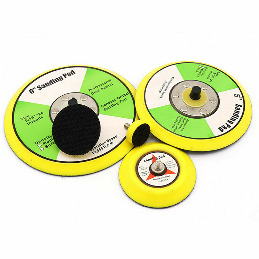 1” – 6” Hook and Loop Sanding Backing Pad M6 / 5/16”-24 DA Orbital Air Sander