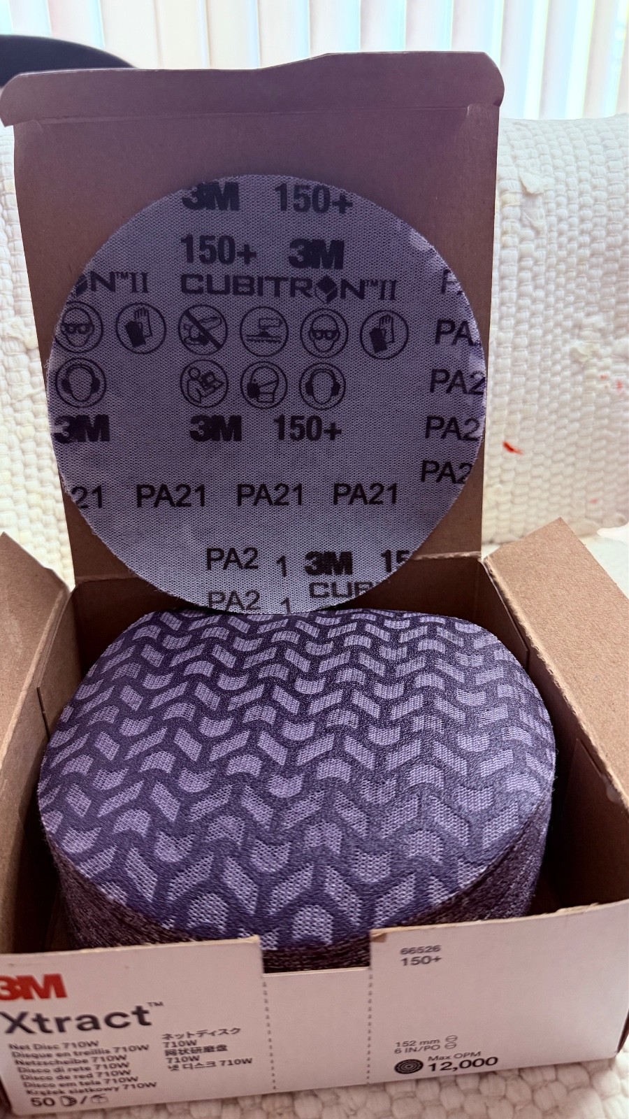 3M Xtract Cubitron ll 710W Sanding Discs 150 Grit (50 pack)