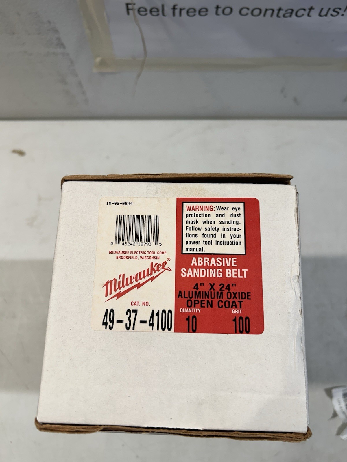 Milwaukee 49-37-4100 Sanding Belt 4 in W x 24 in L 100 Grit Fine Grade