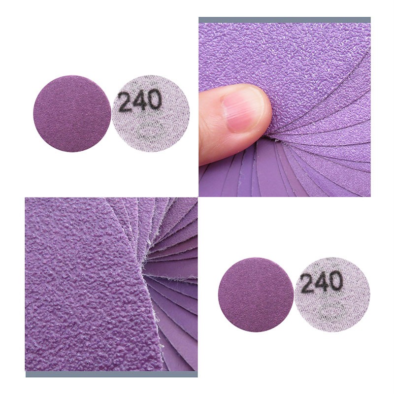 6 Inch 150mm Flocking Purple Sandpaper Disc 60~10000 Grit Wet And Dry Hook &Loop