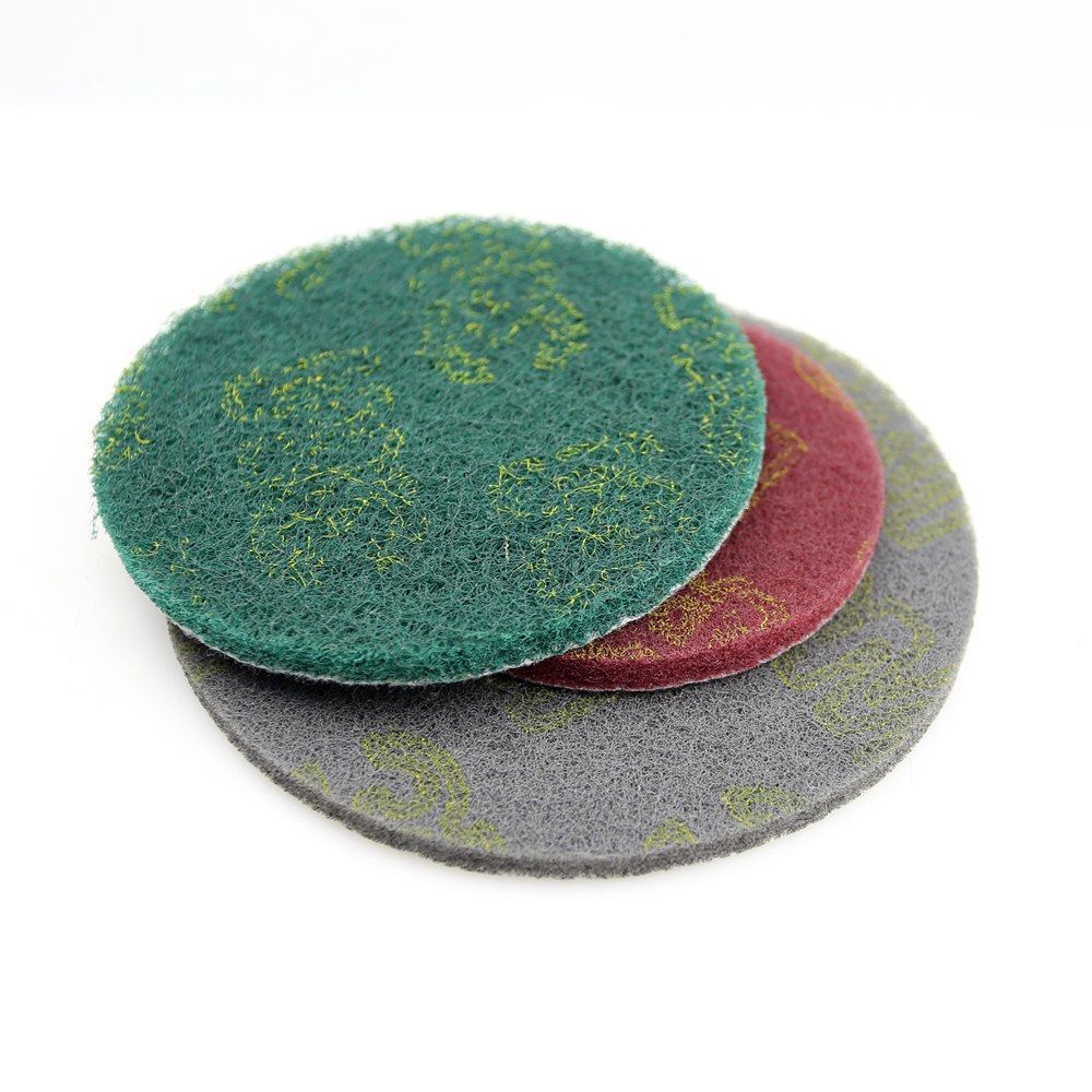 30 Pcs Drill Clean Pad Non-woven Abrasive Sanding Disc Coarse to Fine Change