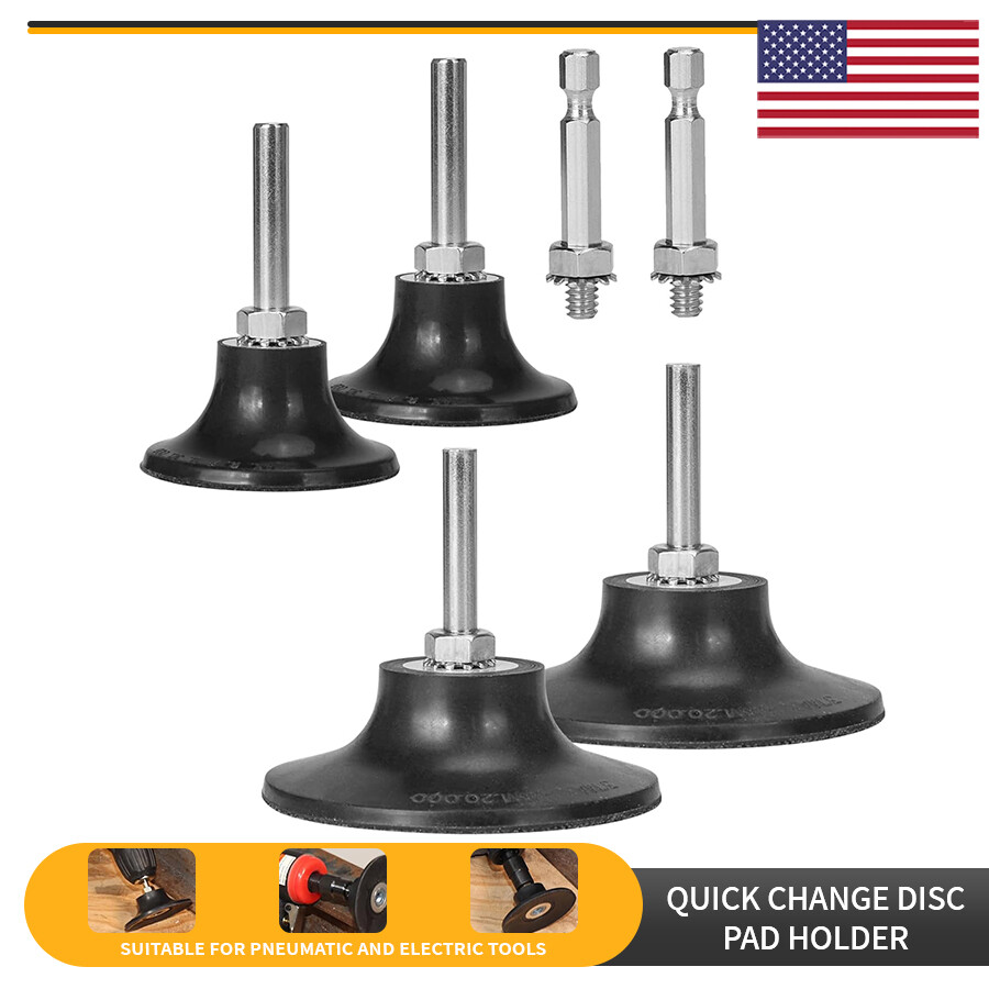 4 Pack Roll Lock Disc Holder Quick Change Die Grinder Disc Pad Holder 1/4″ Shank