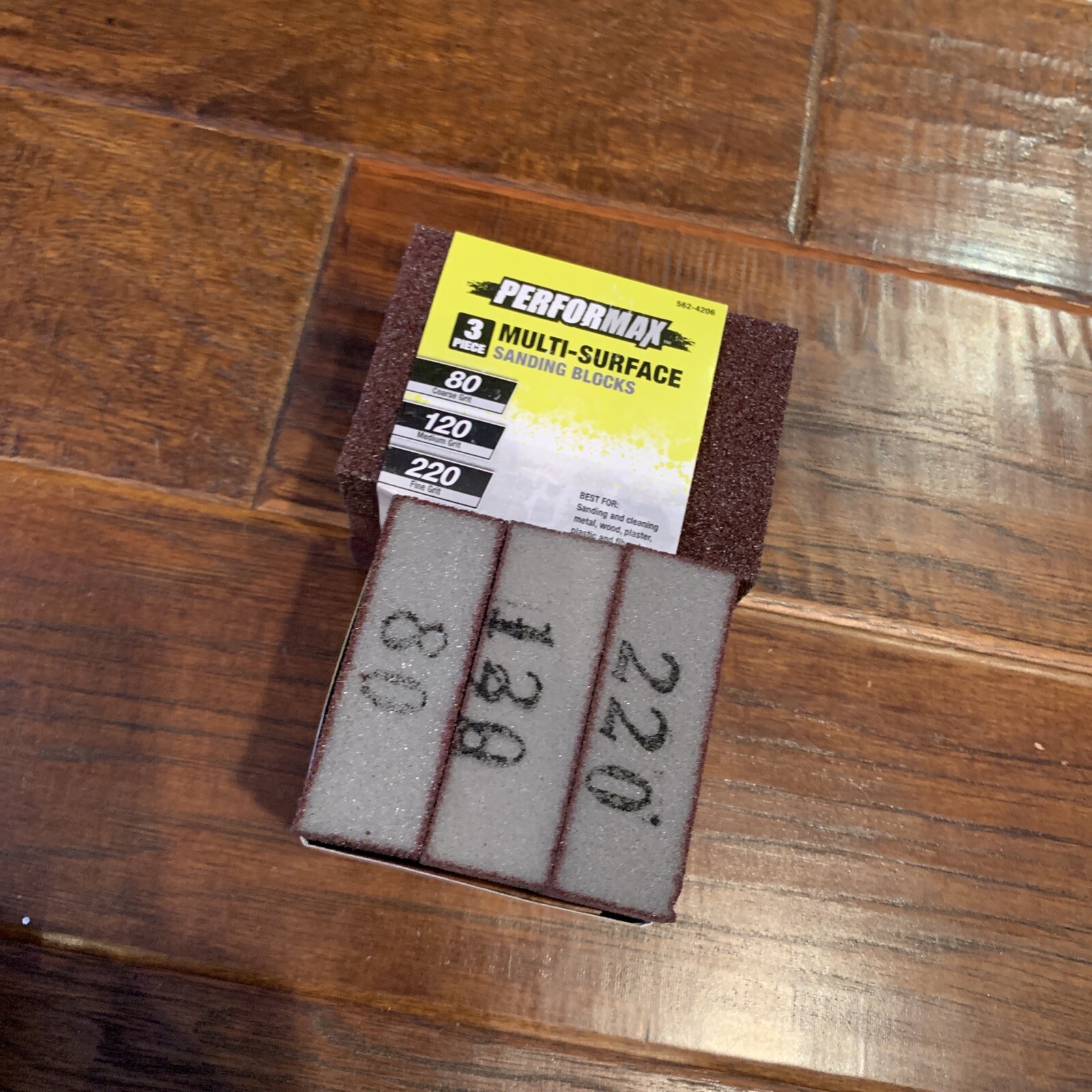 Lot Of 2 3pks Performax 4 x 2-3/4 Multi-Surface Sanding Blocks 80, 120, 220 Grit