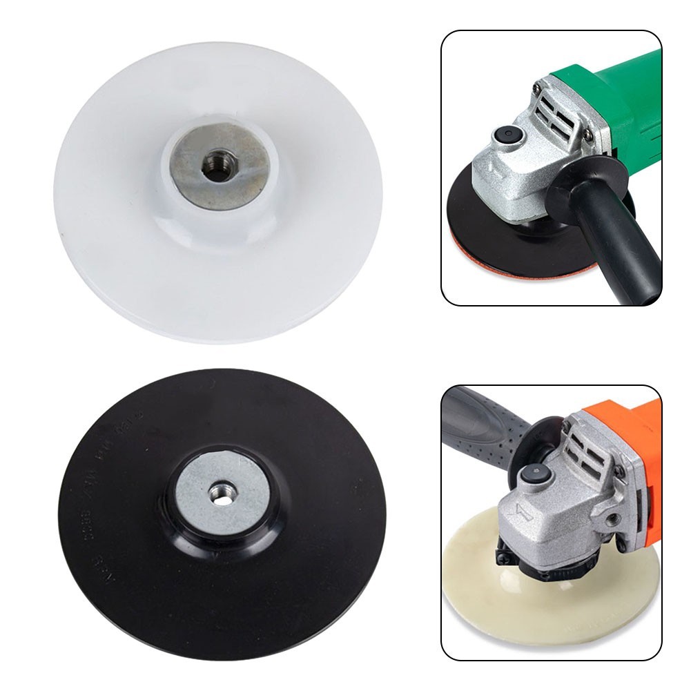 Black/White Plastic+Metal Backing Pad for 4Inch Fibre Discs with Lock Nut
