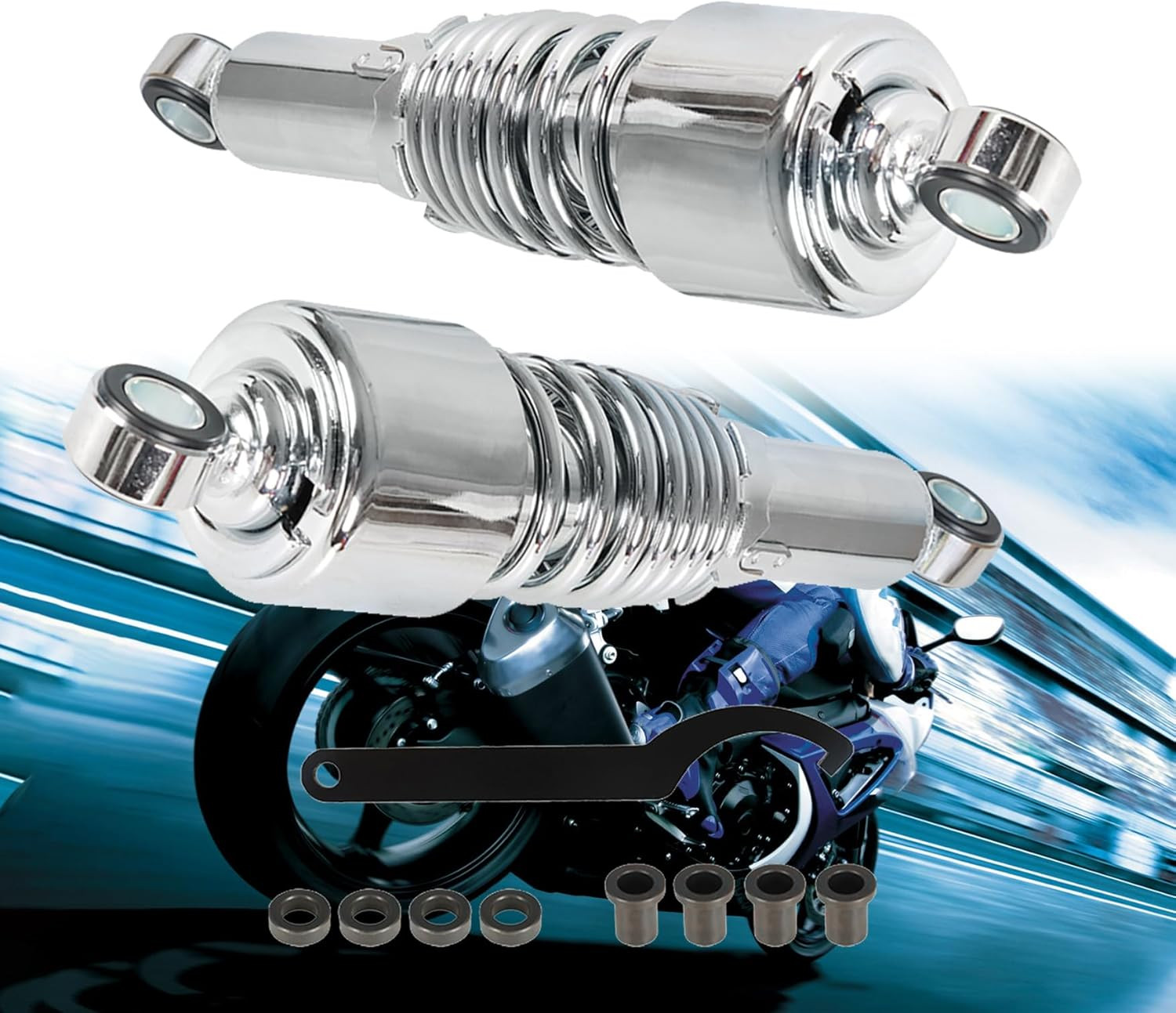 Motorcycle Rear Shocks Absorbers round Hole 10.5Inch 267Mm for Sportster 883 12