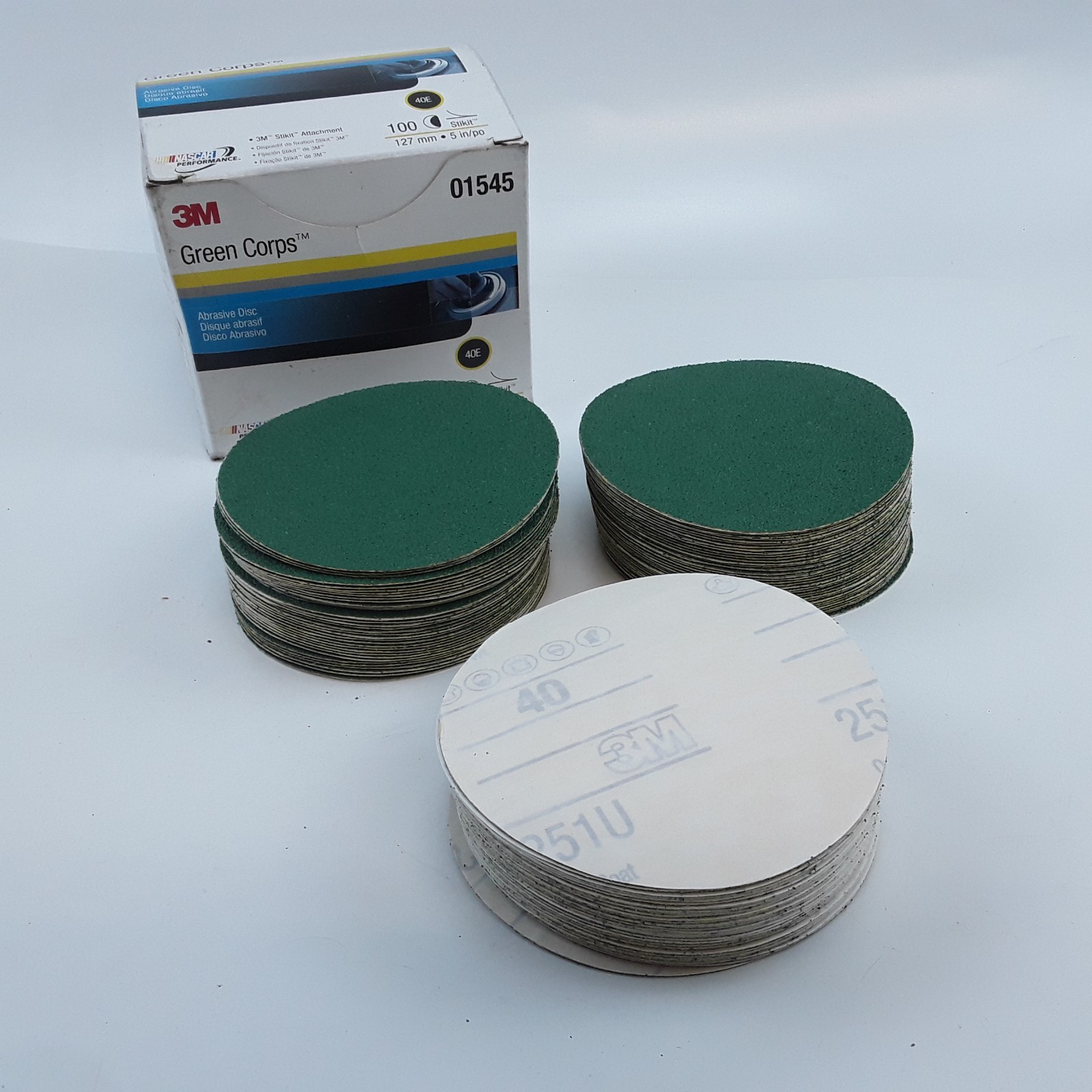 3M 01545 Green Corps Stikit Pro Abrasive Disc Heavy Duty Sz 127mm 5in Box of 100