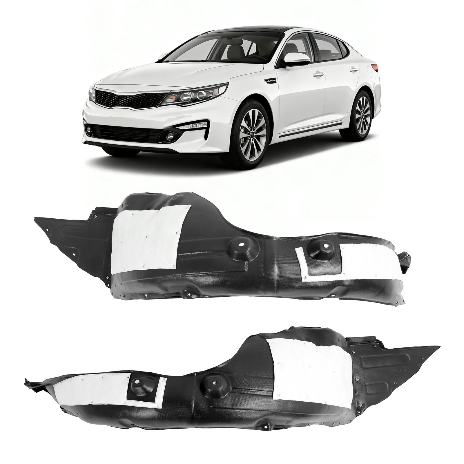 ALMULOO Front Fender Liner Inner Panel Compatible with 2014-2015 Kia Optima w…