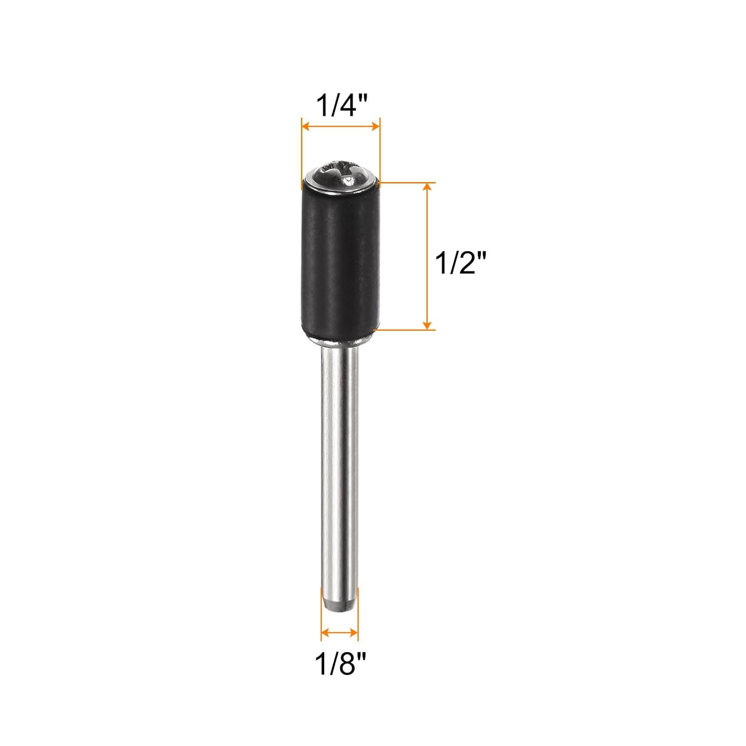 12Pcs 1/4 Inch Sanding Drum Rubber Mandrels 1/8 Inch Shank Sanding Sleeve Holder