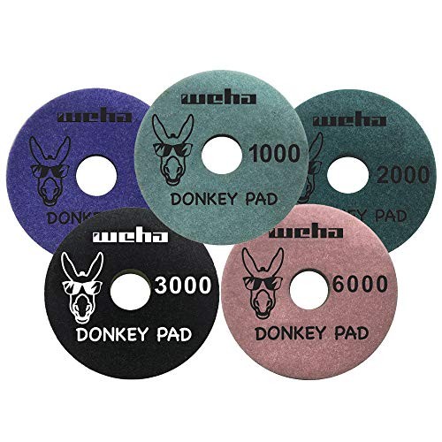 Weha 4 inch Donkey Quartz Face Polish Surface Pad 600,1000,2000,3000,6000,10000
