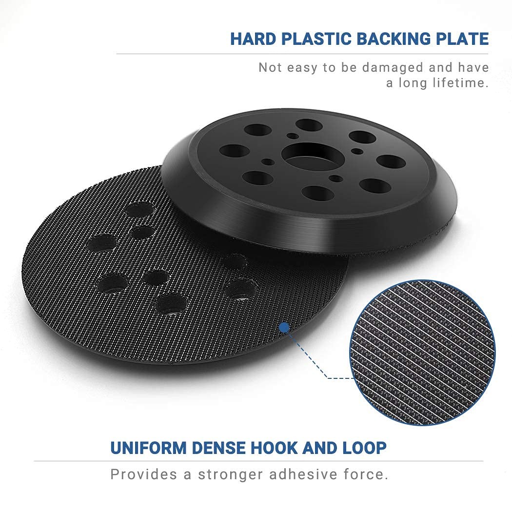 5 Inch 8 Hole Hook and Loop Replacement Sander Pad for Ryobi RS290 RS280, Rid…