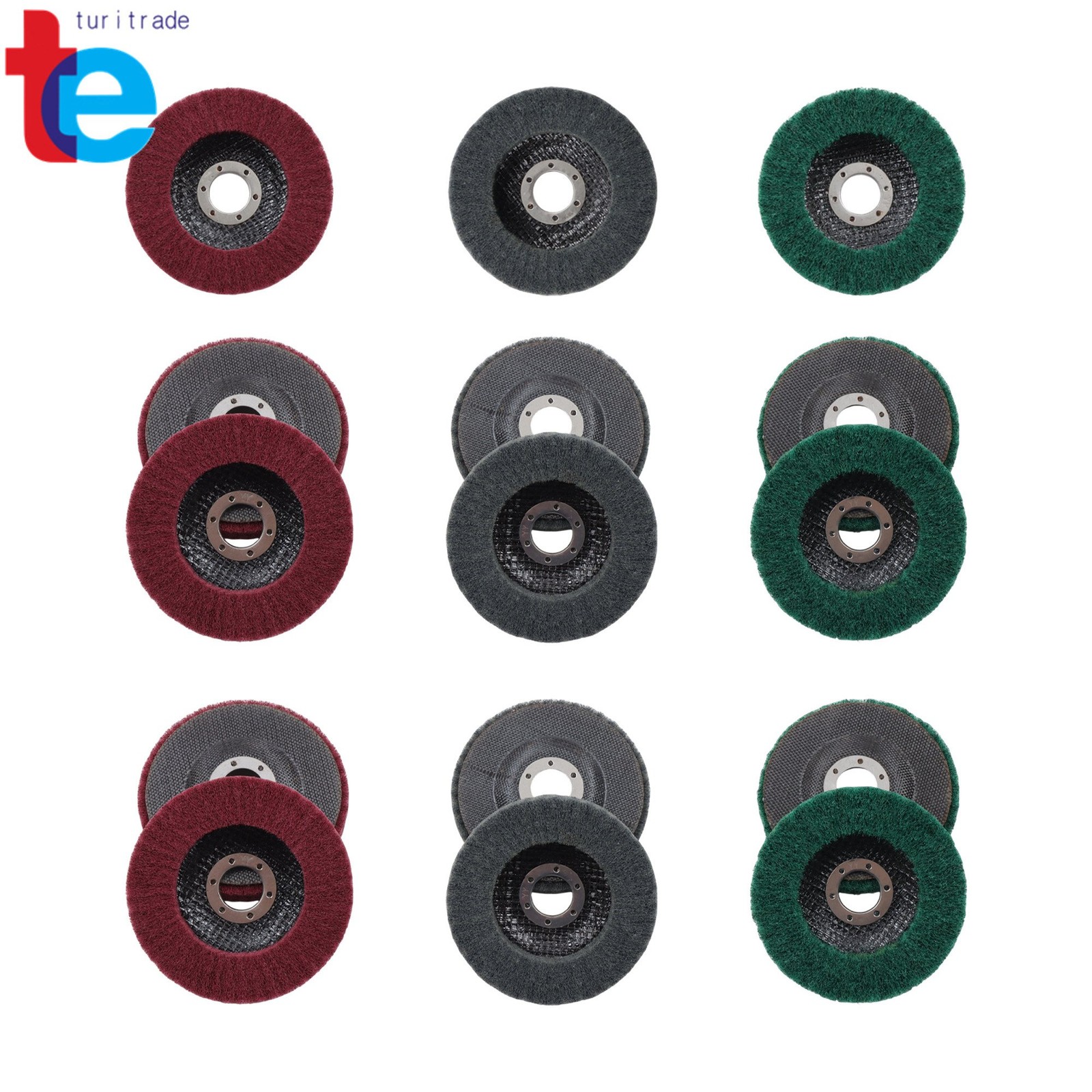 15 Pcs 4-1/2″ Scour Flap Discs 180/320/600 Grit – Paint & Rust Remover for Metal