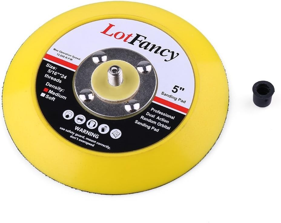 5 Inch Hook and Loop Backing Pad Set – Durable & Flexible for Sander Polishing