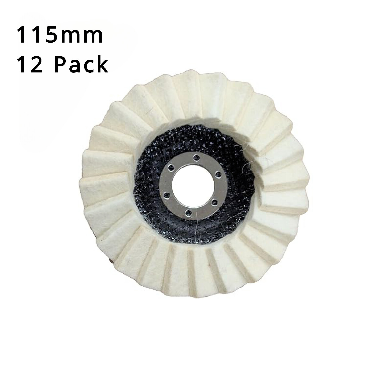 12Pack 4.5in 5in Felt Flap Disc Wool Polishing Buffing Wheel Pad for Grinder