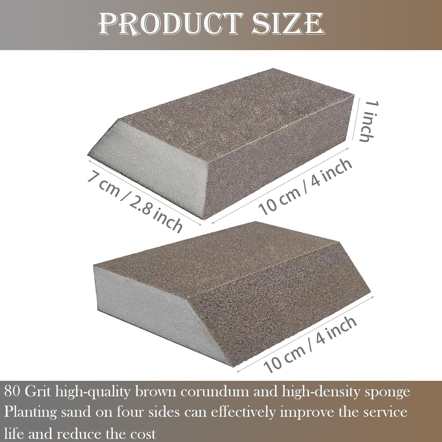 12 Pack Single Sanding Sponge Set – 80/100/120/180/220/320 Grit Sanding Blocks A