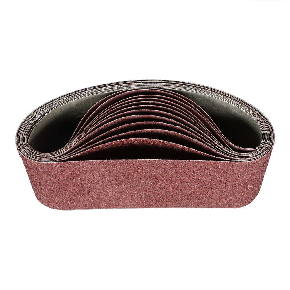 12PCS Grit Belt Sander Paper Sandpaper 4×24″ Sanding Belts 80 120 150 240 400 US
