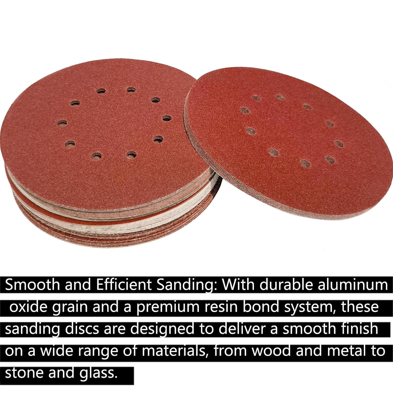 50 Pack 9-Inch 10 Hole 120 Grit Hook-and-Loop Drywall Sandpaper – Aluminum…